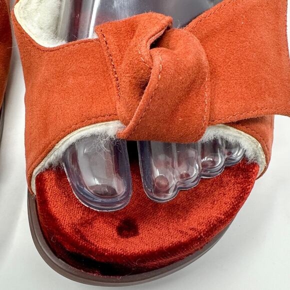 NEW Alexandre Birman Clarita Suede and Shearling Fur Slide US Size 6 MSRP $495 - Picture 4 of 12